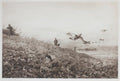 archibald thorburn partridge shooting breaking up the covey A4 Photo Print