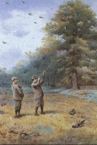 archibald thorburn pheasant shooting at windsor A4 Photo Print