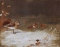 archibald thorburn sandpipers in a snow covered landscape A4 Photo Print