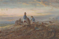 archibald thorburn the brightening dawn partridge A4 Photo Print