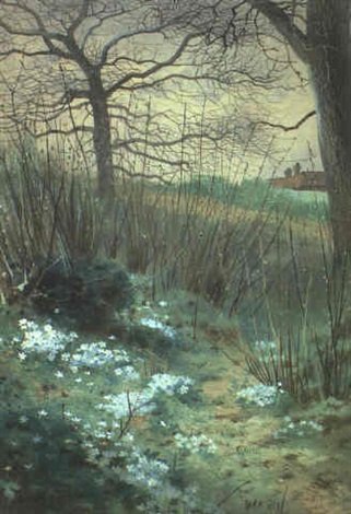 archibald thorburn the garden at hascombe A4 Photo Print
