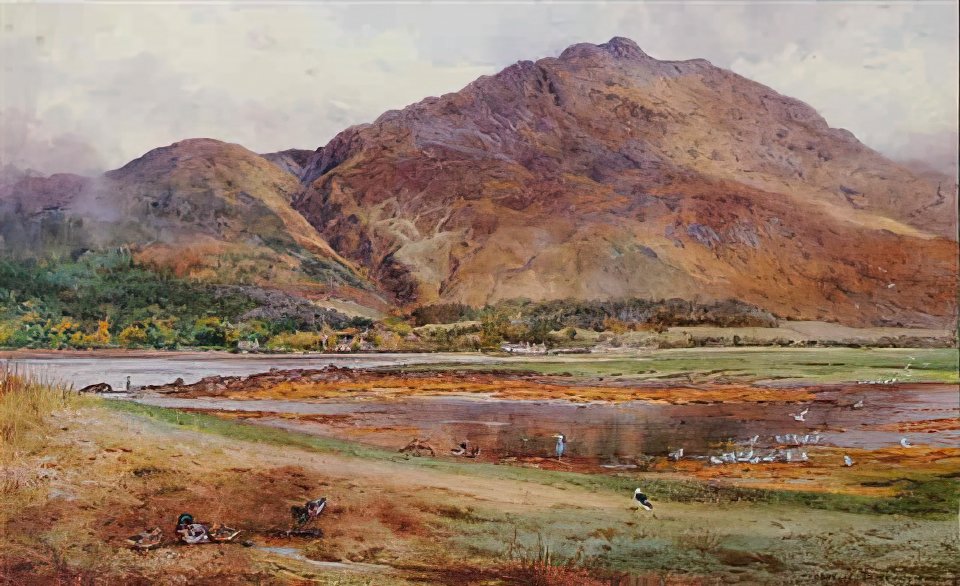 archibald thorburn the inverie river with sgurr choinnichean beyond knoydart A4 Photo Print