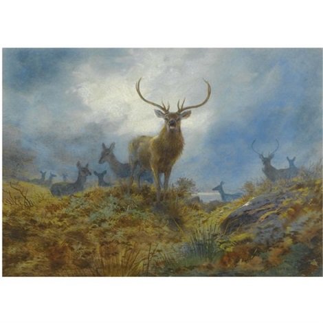 archibald thorburn the last chance before dark A4 Photo Print