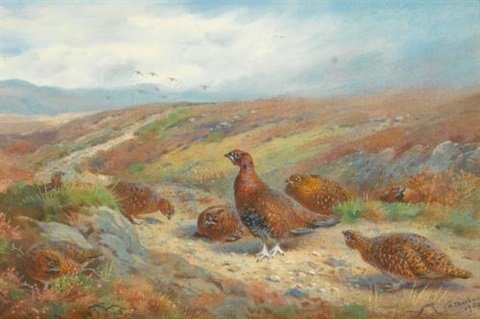 archibald thorburn the old drove road A4 Photo Print