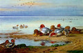 archibald thorburn wigeon and teal at the waters edge A4 Photo Print