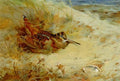 archibald thorburn woodcock sheltering in the sand dunes A4 Photo Print