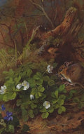 archibald thorburn woodmouse and wood sorrel A4 Photo Print