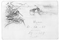 archibald thorburn woodock vignette on a letter A4 Photo Print