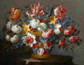 arellano a wicker basket with flowers Art A4 Photo Print