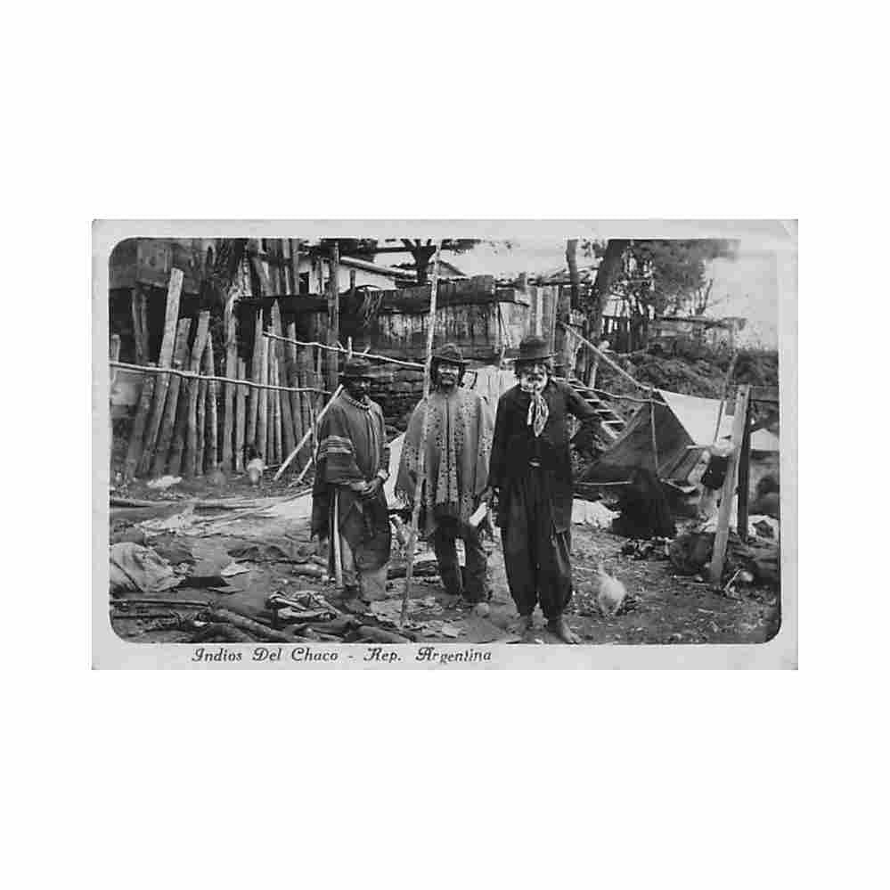 argentina indios del chaco postal foto ed p tonini Vintage A4 Photo Print