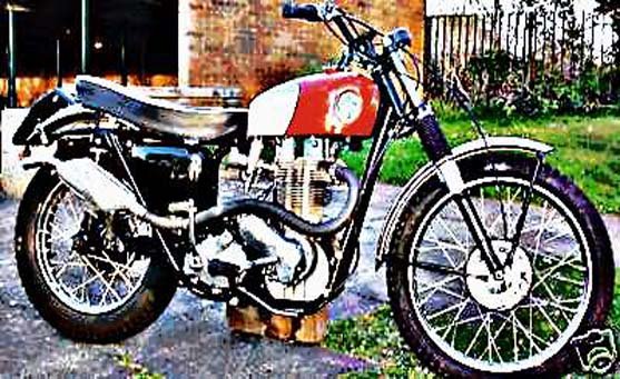 ariel hs scrambler motorbike A4 Photo Print