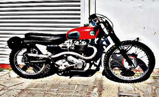 ariel scrambler motorbike A4 Photo Print