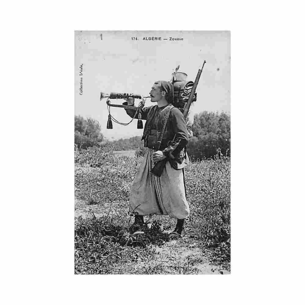 armee d afrique zouaves clairon ed collection ideale ps 174 Vintage A4 Photo Print