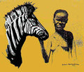 aschenborn zebra with girl Art A4 Photo Print