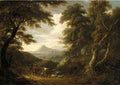 ash A Wooded Landscape With Figures And Livestock On A Path And Ruinsbeyond Art A4 Photo Print