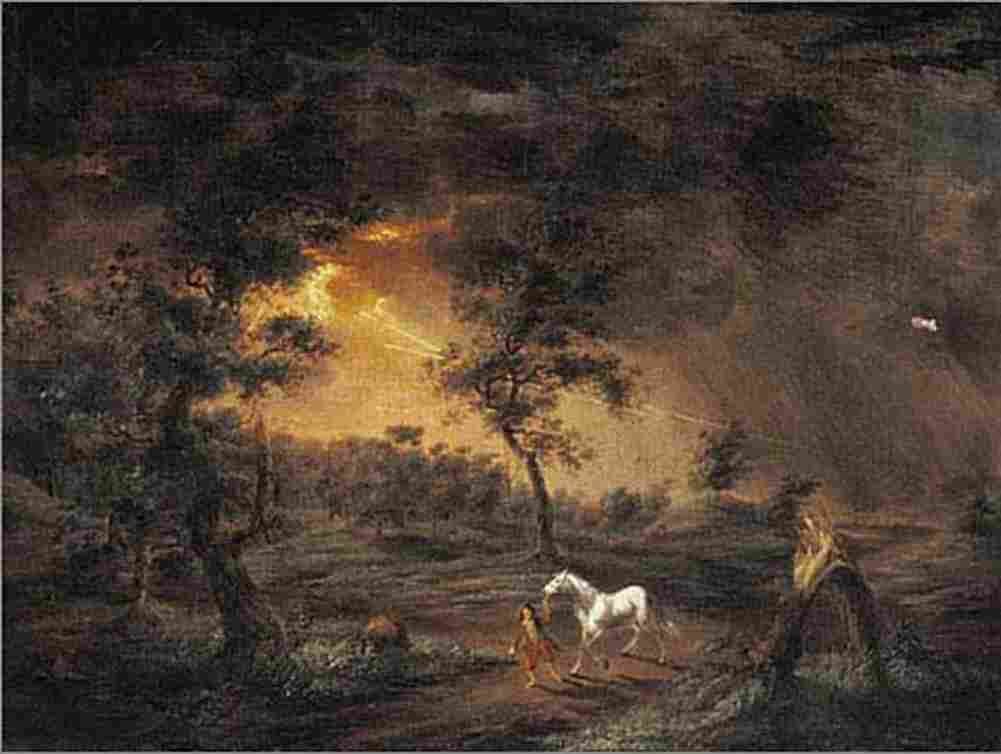 ash Thunderstorm landscape Art A4 Photo Print