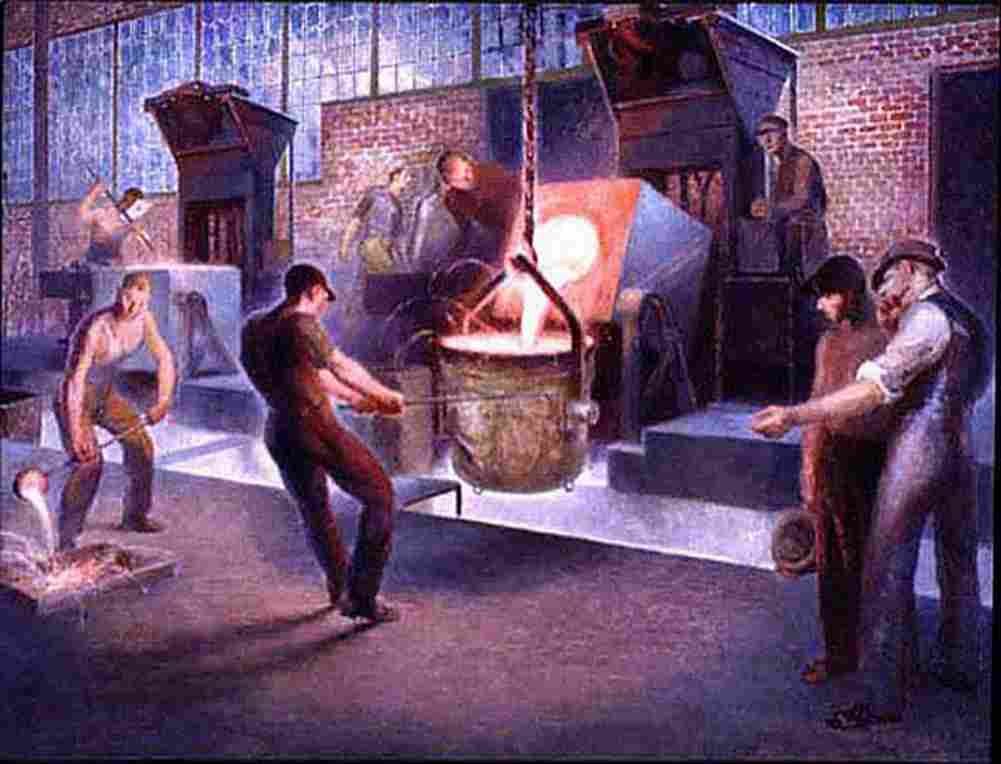 ashe Tapping Induction Furnace Art A4 Photo Print