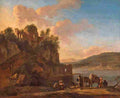 asselyn river landscape with herders on a path Art A4 Photo Print