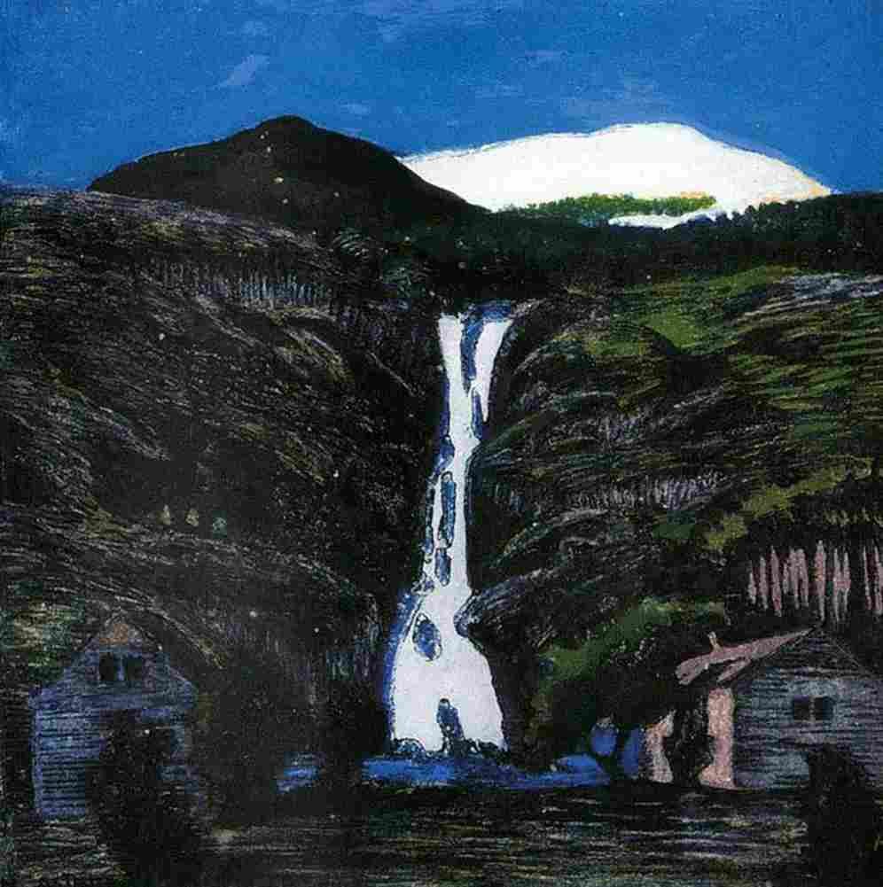ast Waterfall Glacier Art A4 Photo Print