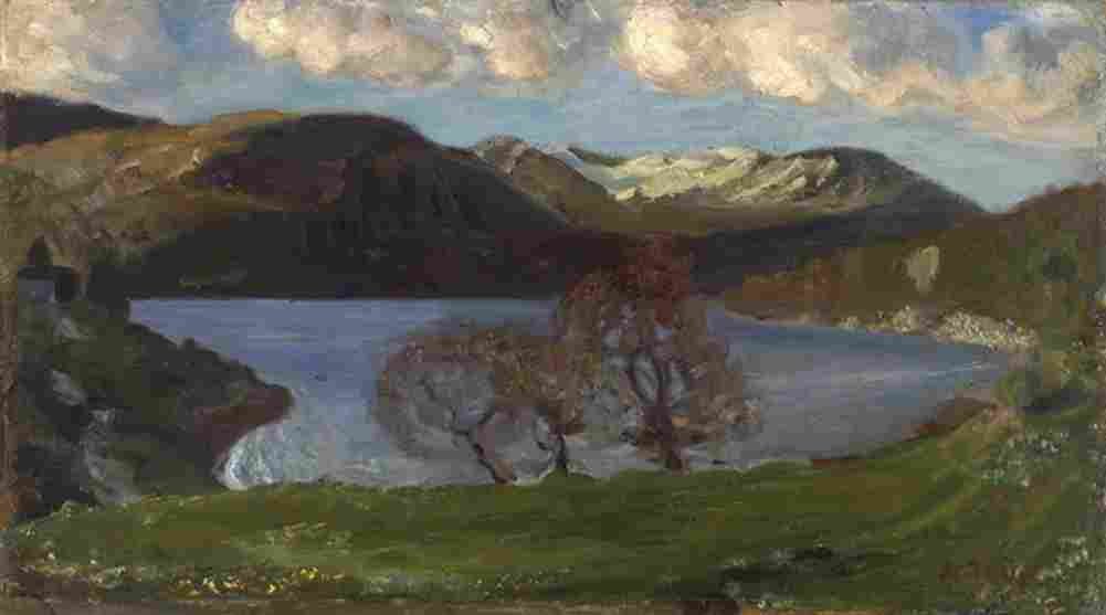 astrup spring evening at jolstervannet Art A4 Photo Print
