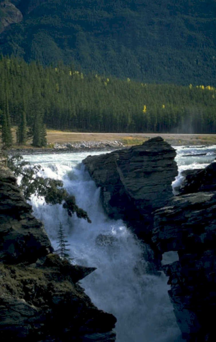 athabasca falls waterfall 1980s 1990s A4 Photo Print