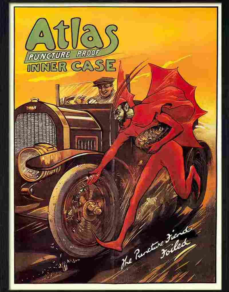 atlas tyres 1910s 2 Advert A4 Photo Print