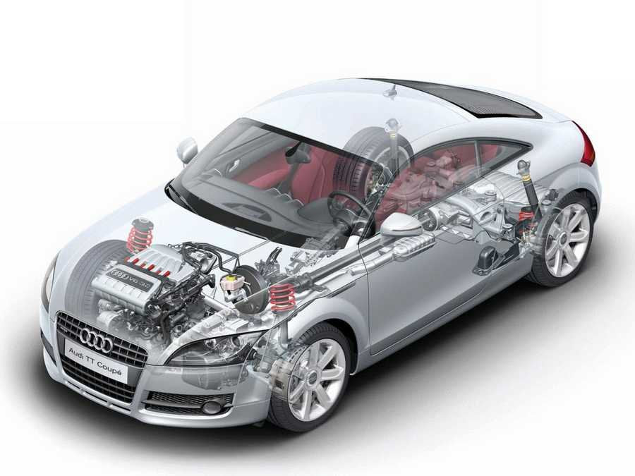 audi tt cutaway A4 Photo Print