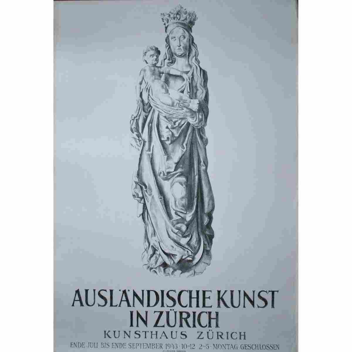 auslaendische kunst in zuerich 1943 2 Advert A4 Photo Print