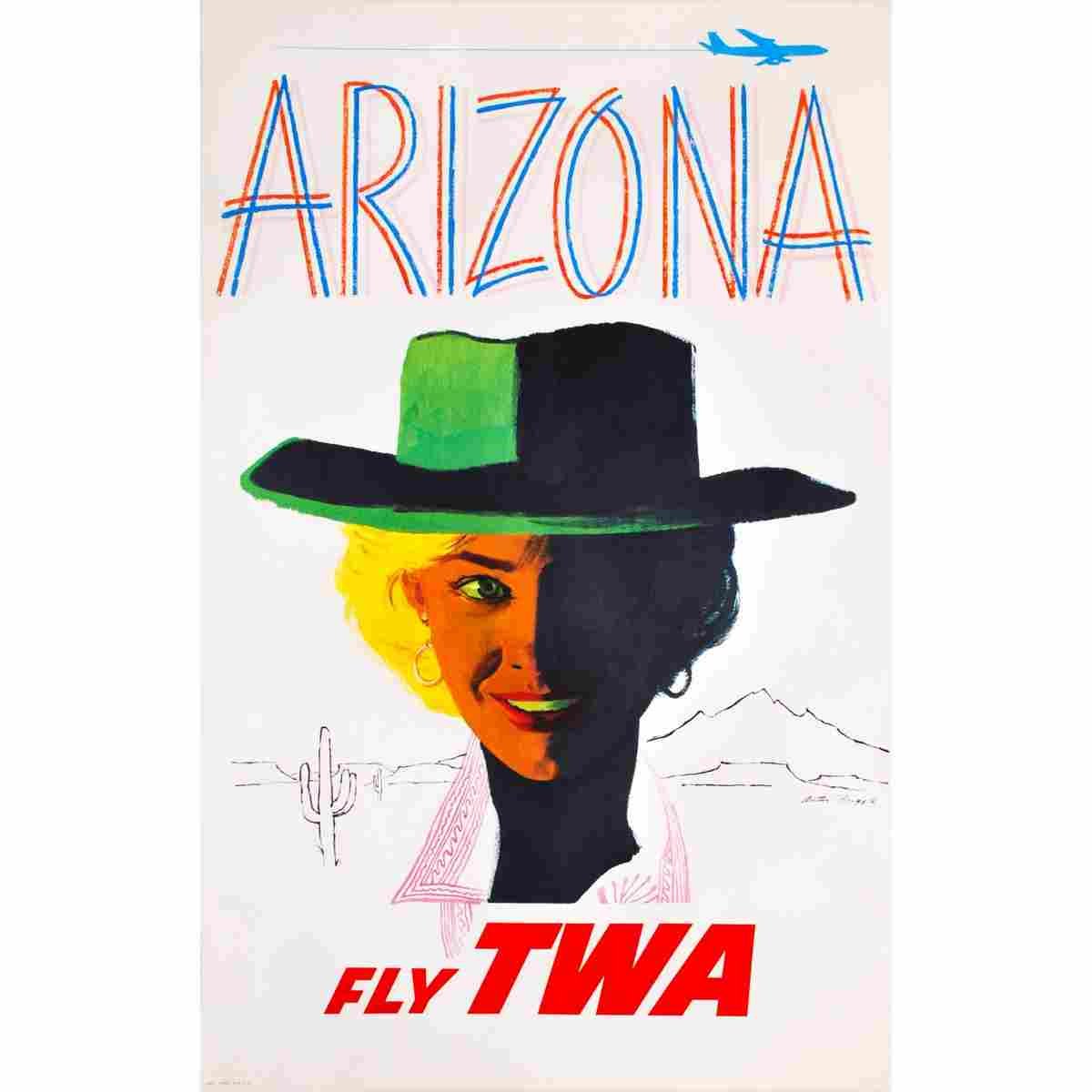 austin briggs arizona twa 1960 2 Advert A4 Photo Print