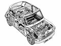 austin mini cutaway A4 Photo Print