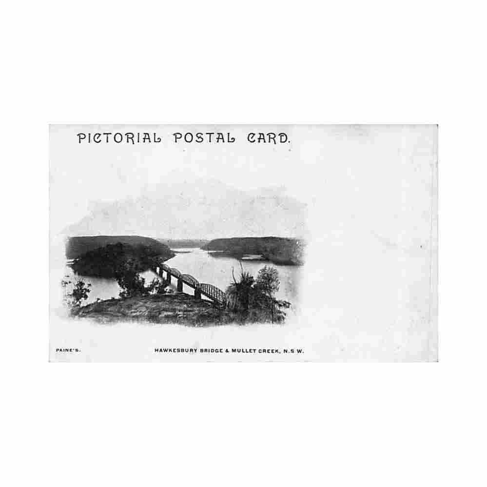 australia hawkesbury bridge mullet creek paine s Vintage A4 Photo Print