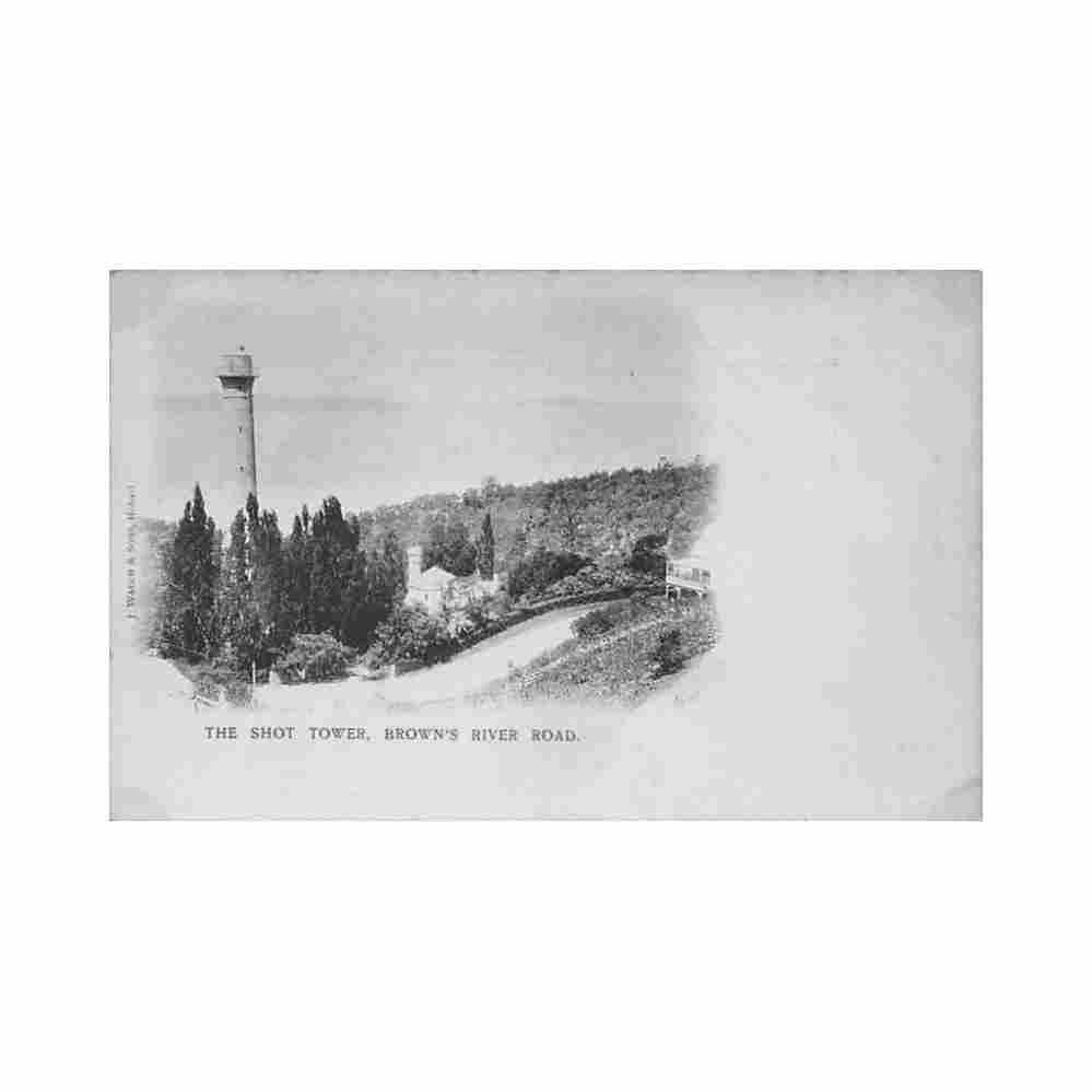 australia hobart tas the shot tower brown s river road j walch sons Vintage A4 Photo Print