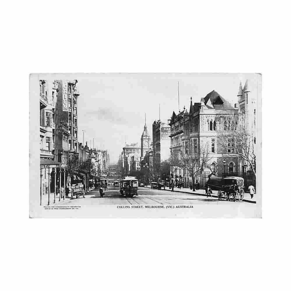 australia melbourne collins street commonwealth immigration office Vintage A4 Photo Print