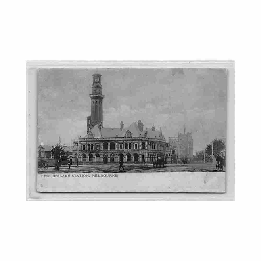australia melbourne vic fire brigade station lightly unsticked see scans for condition vsm series Vintage A4 Photo Print