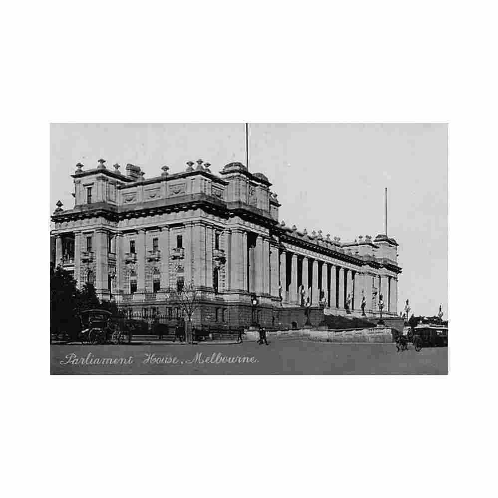 australia melbourne vic parliament house Vintage A4 Photo Print