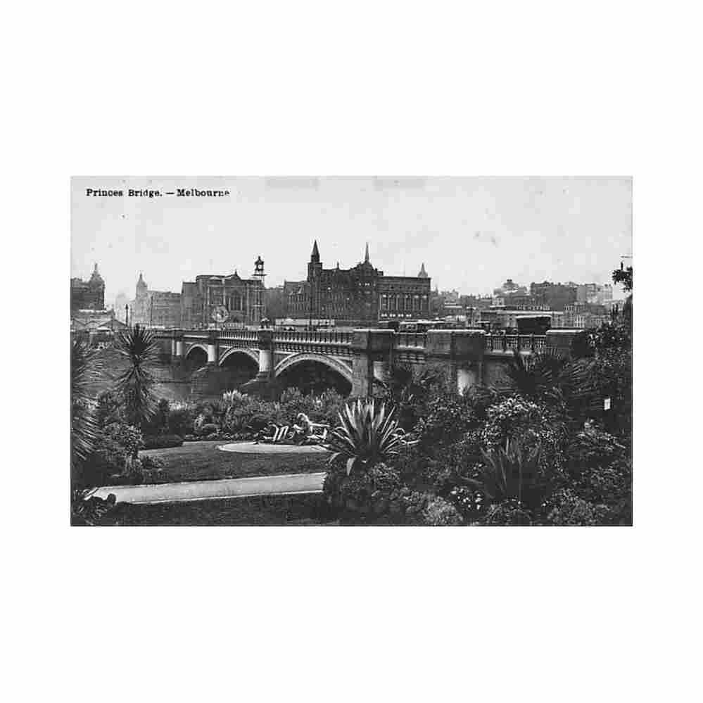 australia melbourne vic princes bridge Vintage A4 Photo Print