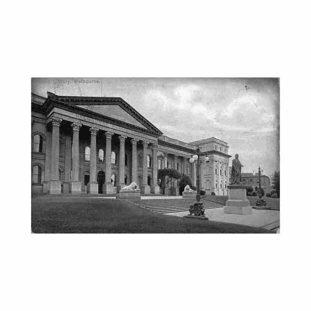 australia melbourne vic public library Vintage A4 Photo Print