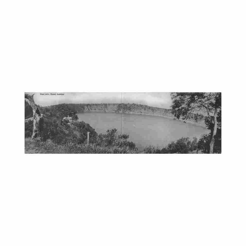 australia mount gambier blue lake panoramic robert hutton Vintage A4 Photo Print
