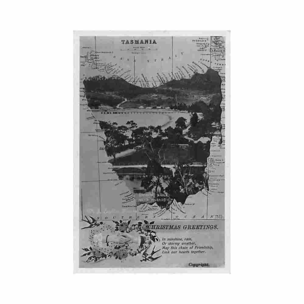 australia near hobart tas browns river map Vintage A4 Photo Print