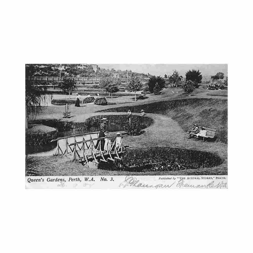 australia perth wa queen s garden the austral stores 3 Vintage A4 Photo Print