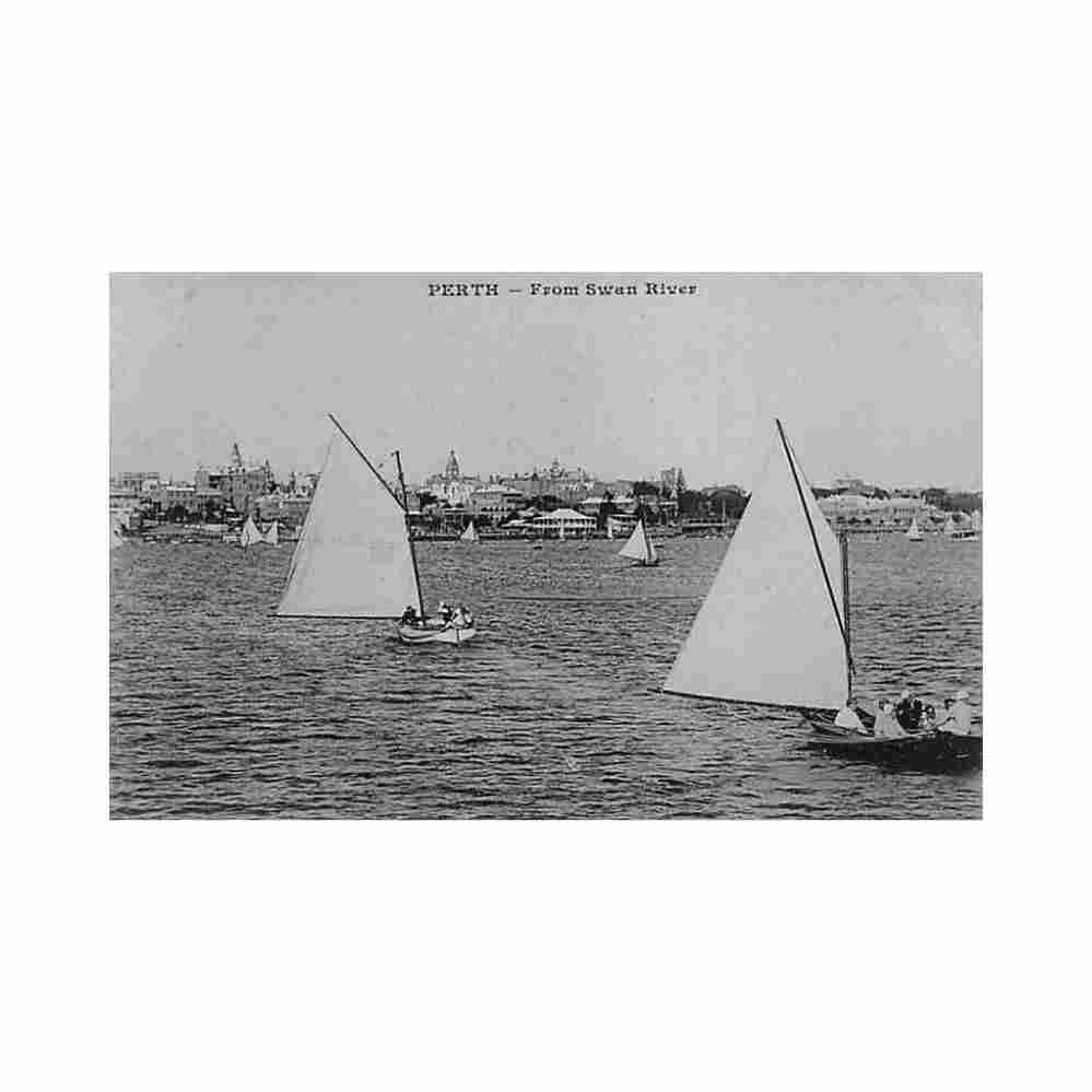 australia perth wa sailing on swan river messageries maritimes Vintage A4 Photo Print