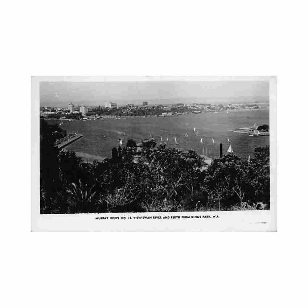 australia perth wa view of swan river and perth from king s way murray views 18 Vintage A4 Photo Print