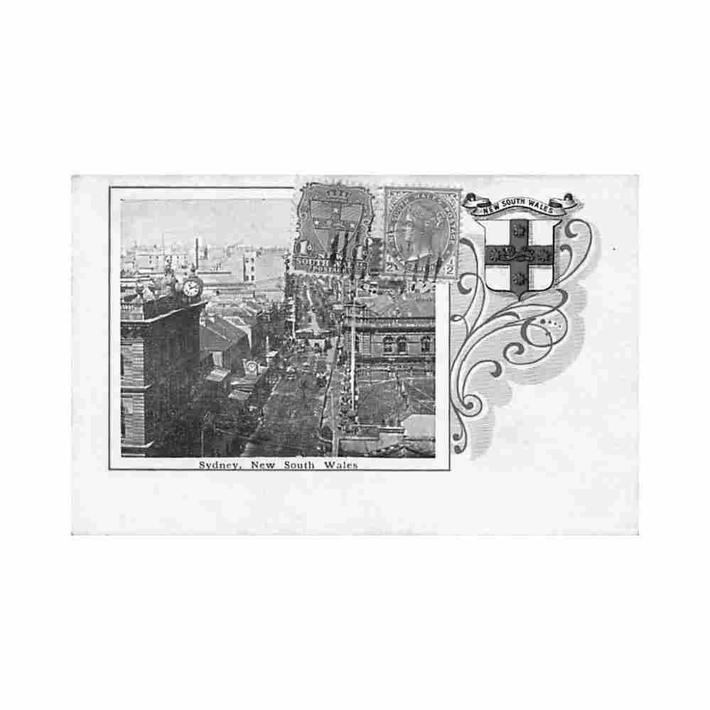 australia sydney nsw general view Vintage A4 Photo Print