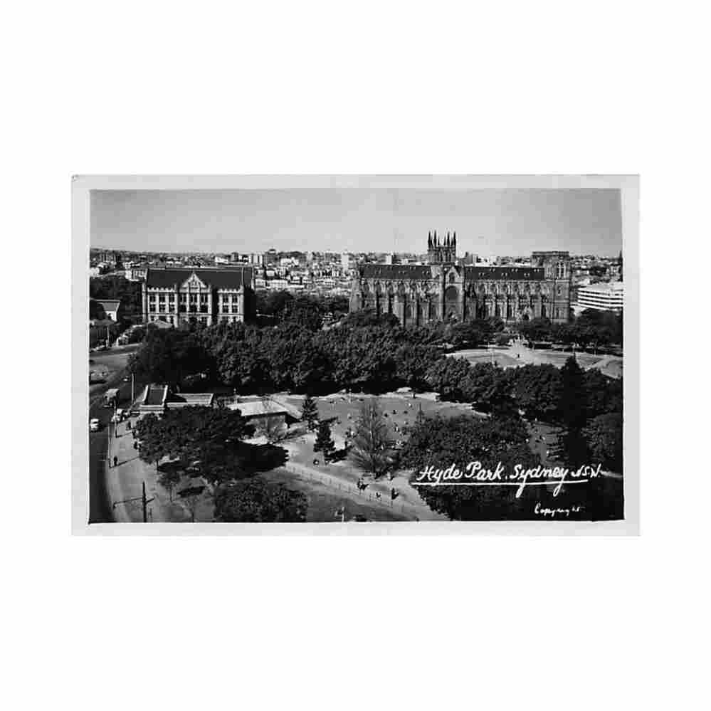australia sydney nsw hyde park mowbray series Vintage A4 Photo Print