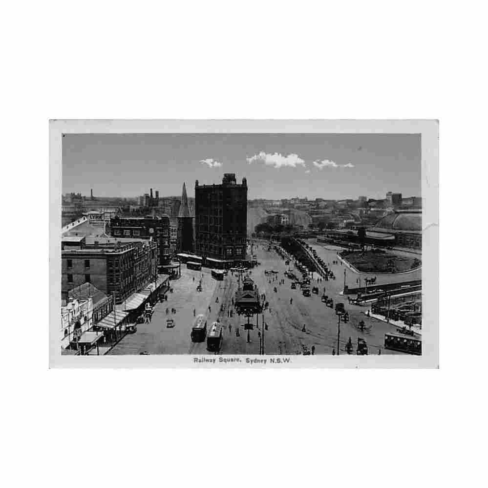 australia sydney nsw railway square c b co ltd Vintage A4 Photo Print
