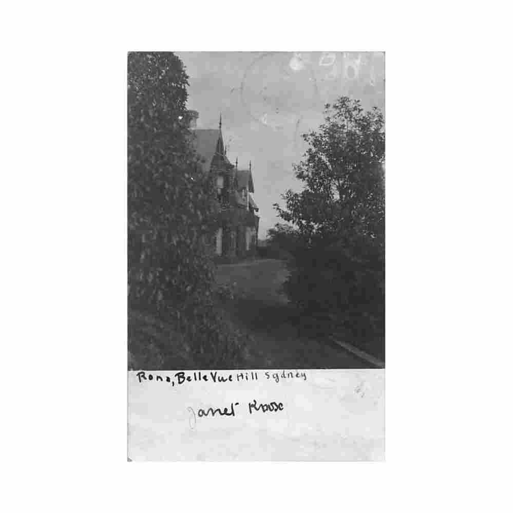 australia sydney nsw rona mansion belle vue hill year 1903 Vintage A4 Photo Print