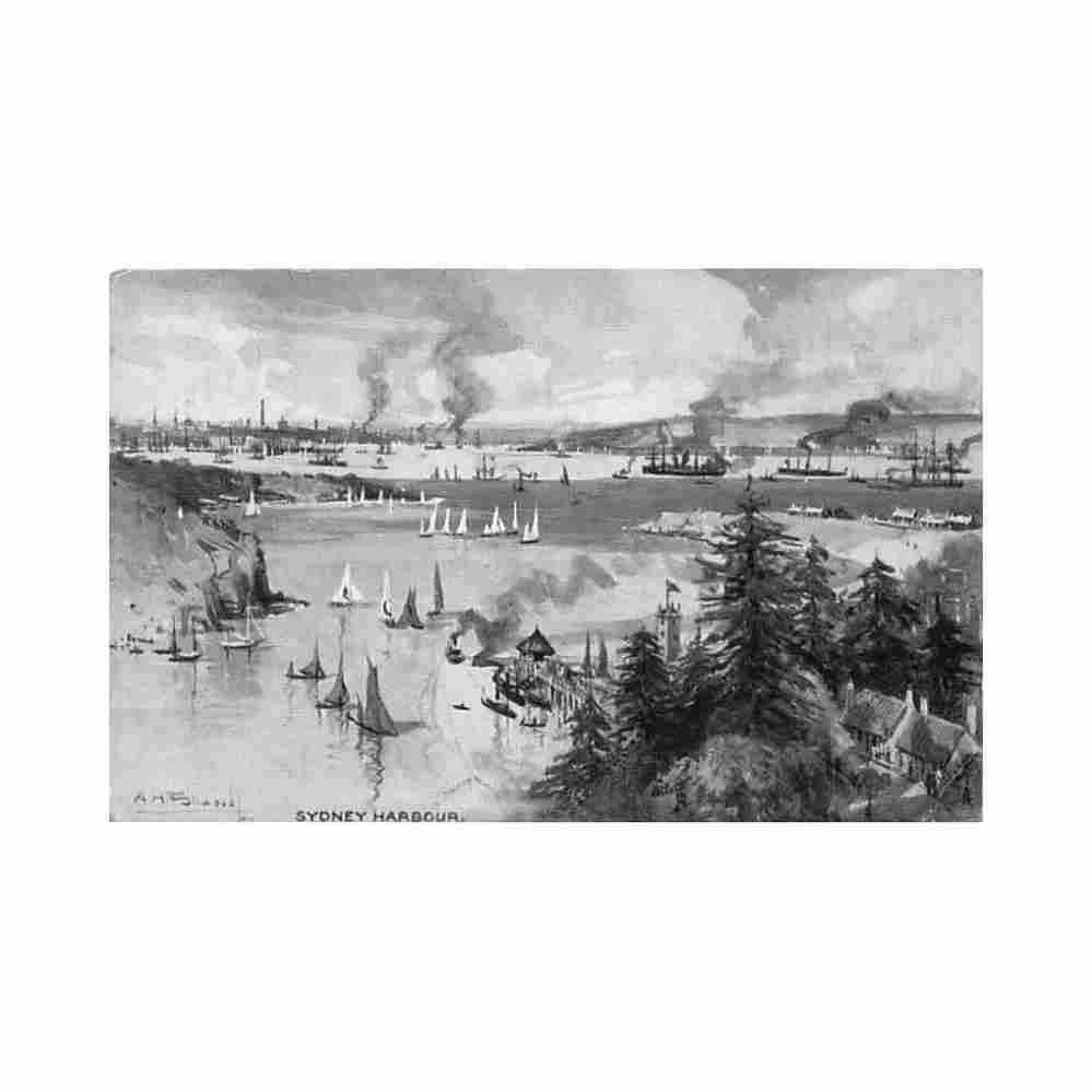 australia sydney nsw the harbour from watson s bay raphael tuck sons Vintage A4 Photo Print