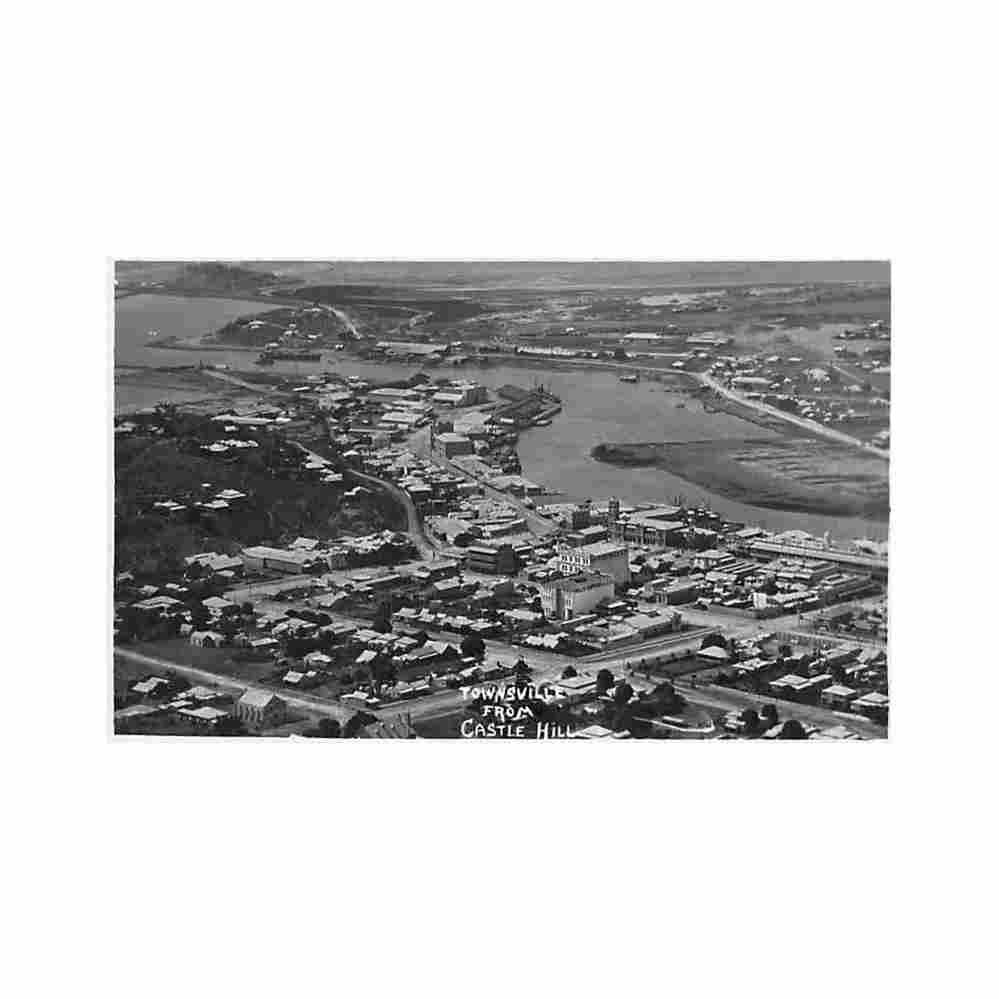 australia townsville qld view from castle hill Vintage A4 Photo Print