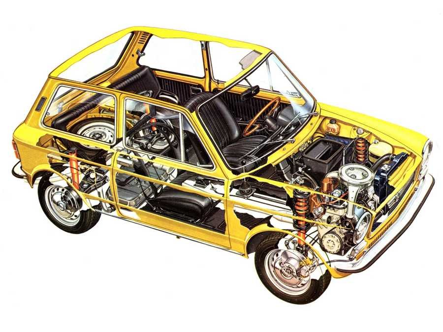 autobianchi a112 1969 cutaway A4 Photo Print