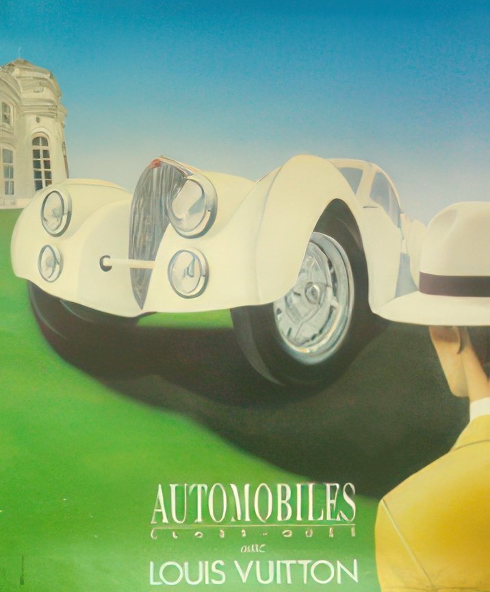 automobiles classiques man in hat web Vintage Advert A4 Photo Print